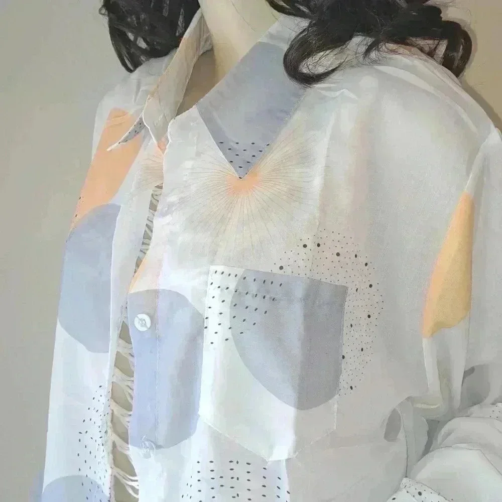 Blouse Chic long geometric XXL 14 - Picture 6 of 7